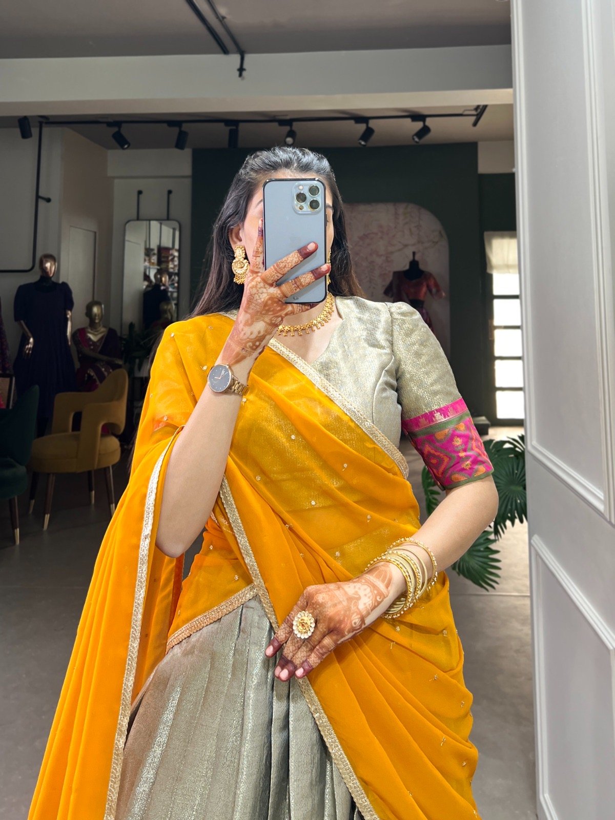 Lehenga Choli Jacquard Silk - Image 4