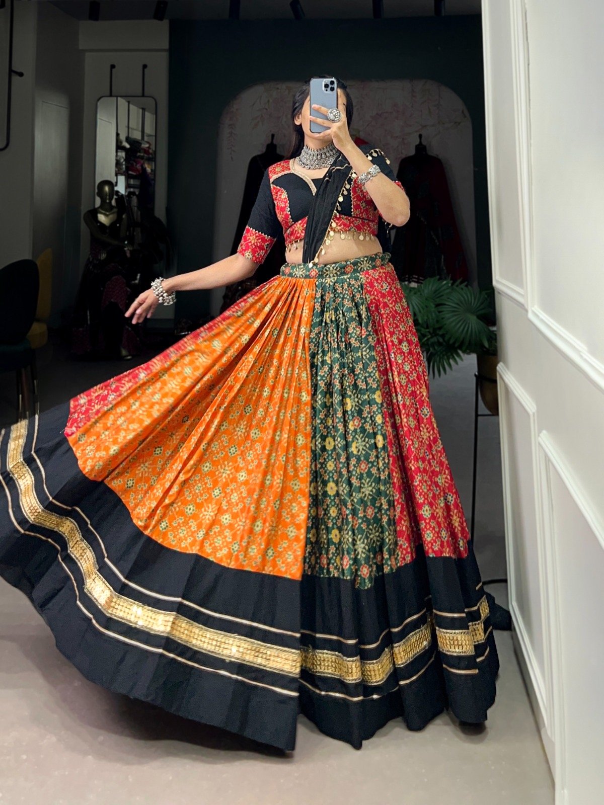 Navratri Lehenga Choli Dola Silk Nd Pure Cotton - Image 5