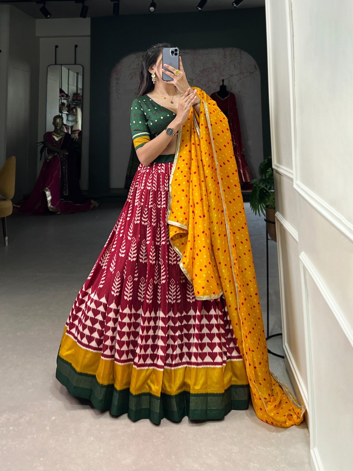 Lehenga Choli Tussar Silk - Image 4