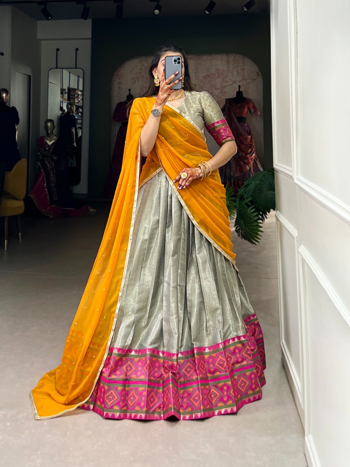 Lehenga Choli Jacquard Silk