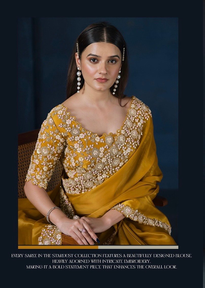 Saree Crepe Satin Silk - Image 4