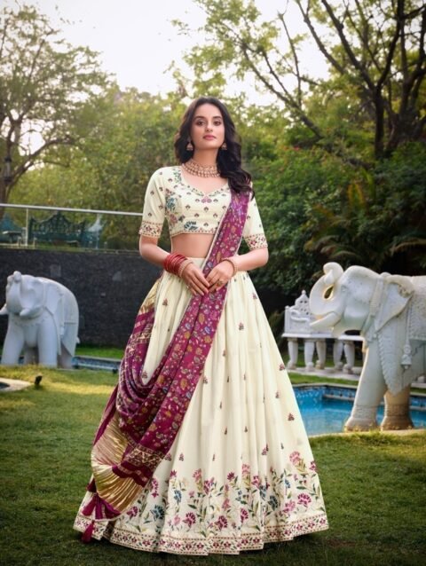 Lehenga Choli Khadi Cotton