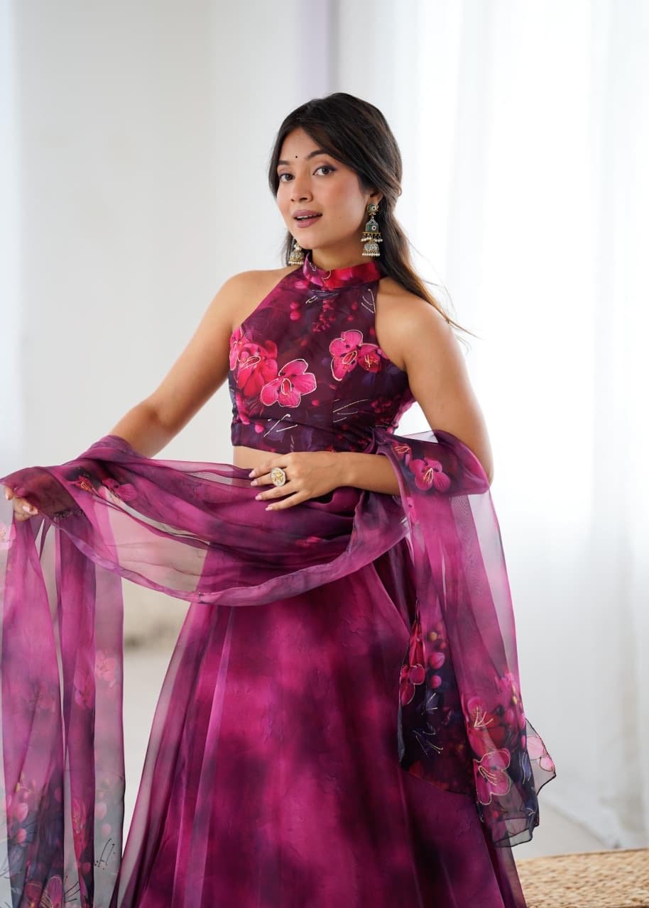 Organza Lehenga Choli - Image 4